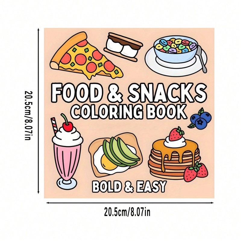 Food Snacks Coloring Book - 新しい食べ物とスナックをテーマにした塗り絵、大人向けの落書き＆塗り絵ノート