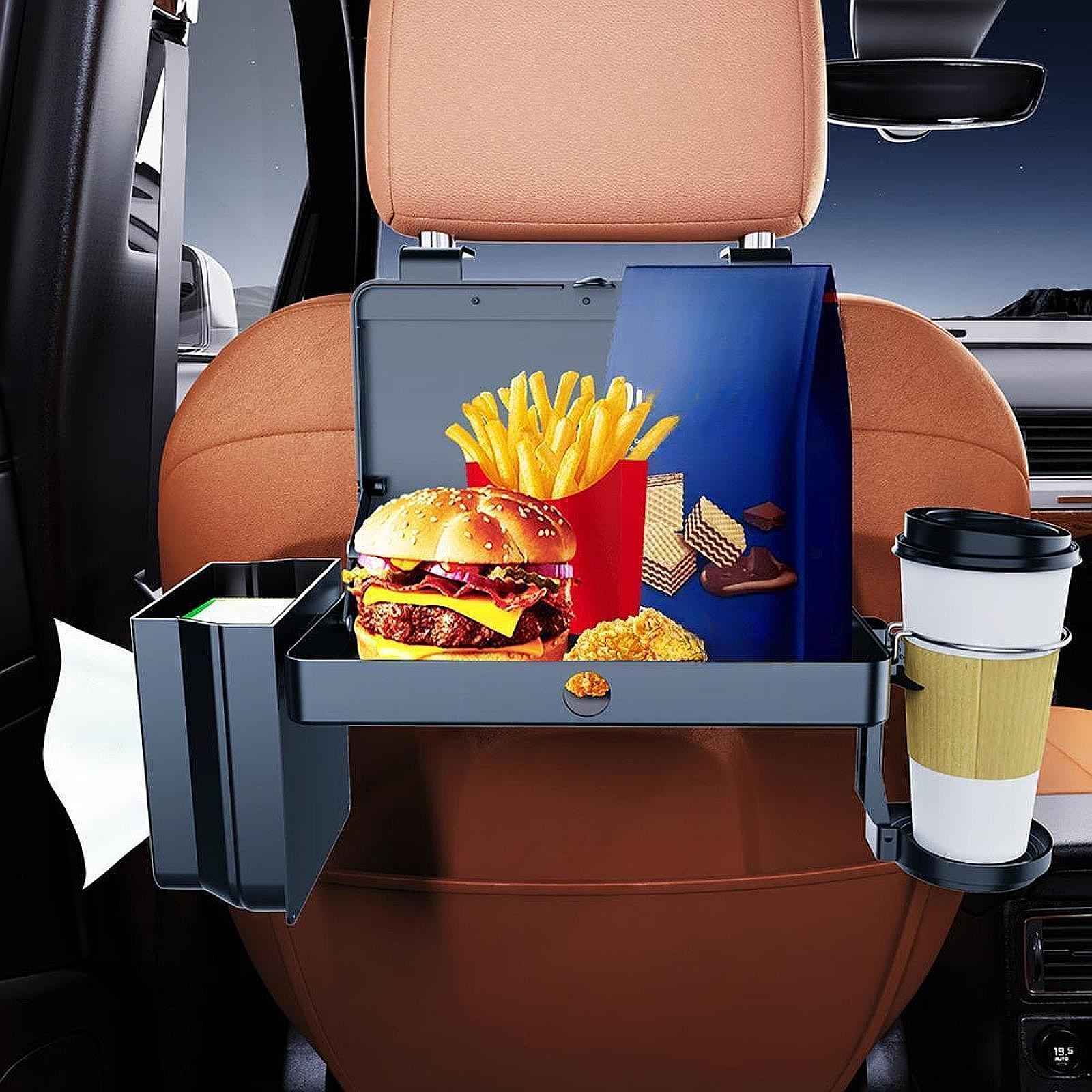 Food Snacks To Eat - 汎用車後部座席トレイテーブル 車内後部座席用フードトレイデスク スナック、食事、ノートパソコン使用、作業用 後部座席用
