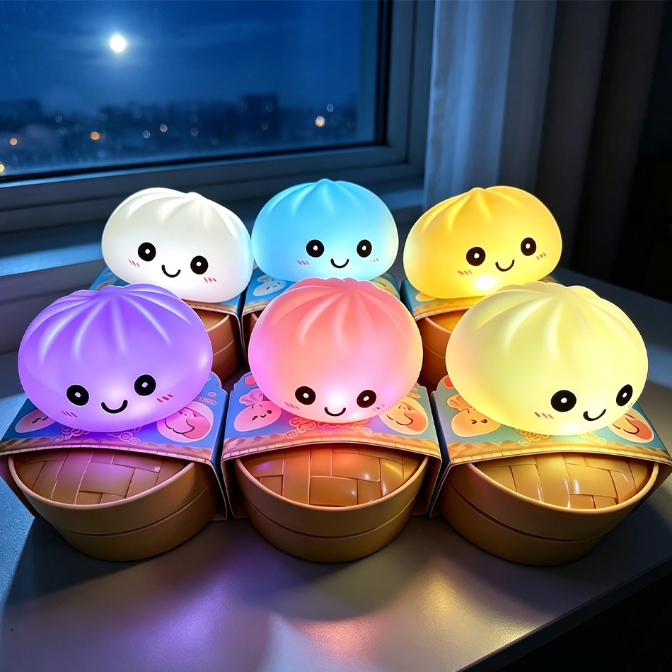 Food Grocery Snacks - 美的LEDバンナイトライト、柔らかいシリコン製スクイーズ玩具、光る食品型オーナメント、感覚ストレス解消グッズ、子供向けのかわいいギフト＆A
