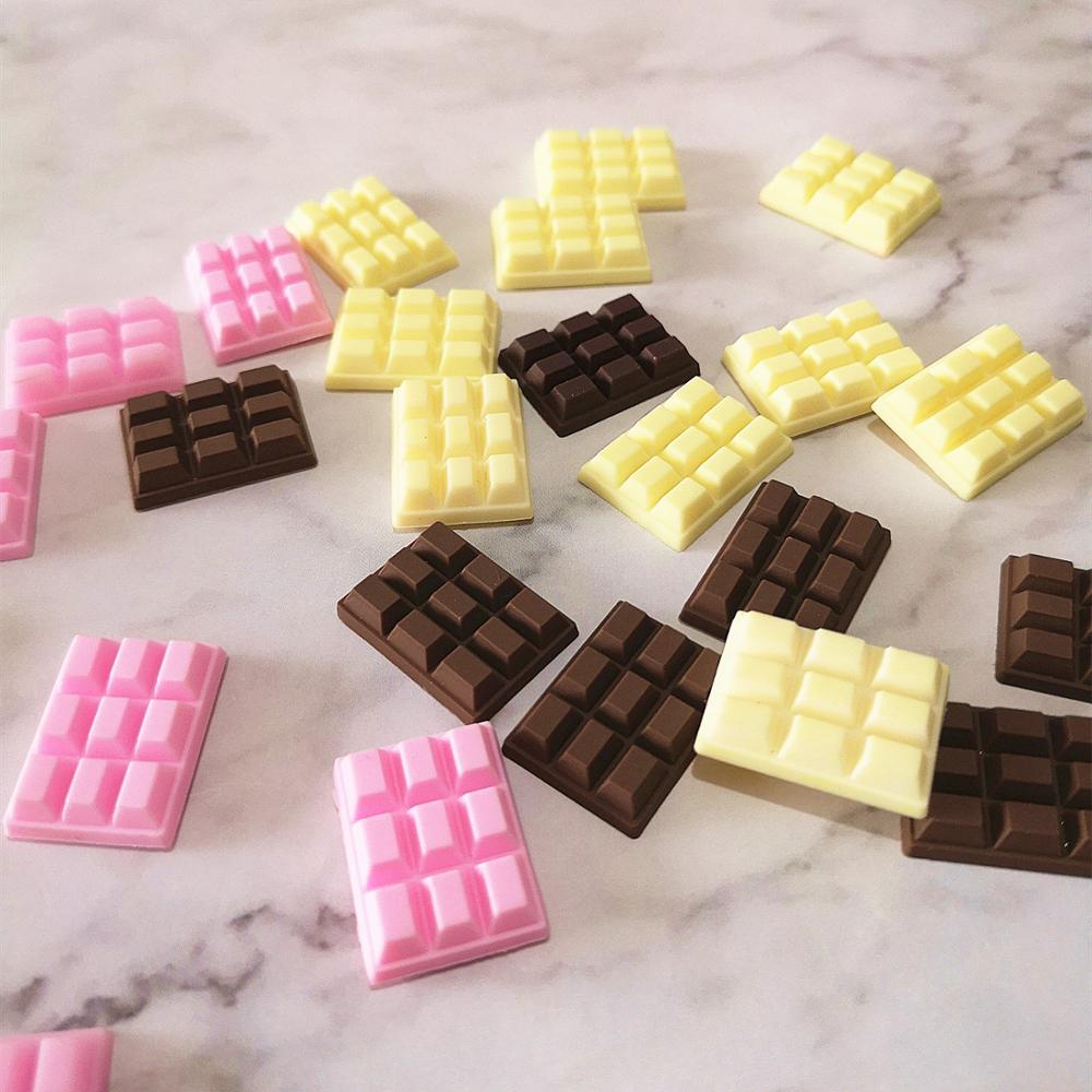 Food Grocery Snacks - Slime-子供用ボックス,23x16mm, 10個,チョコレート,ポリマー,粘土,DIY,DIY,日曜大工,子供用アクセサリー