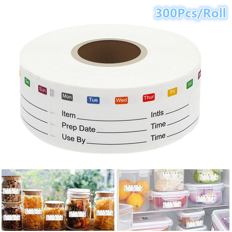 Food Snacks Label - 300 ピース/ロールキャンディー保管期限ラベル自己粘着ステッカーキッチン日付食品ステッカーラベル文具ステッカースナック