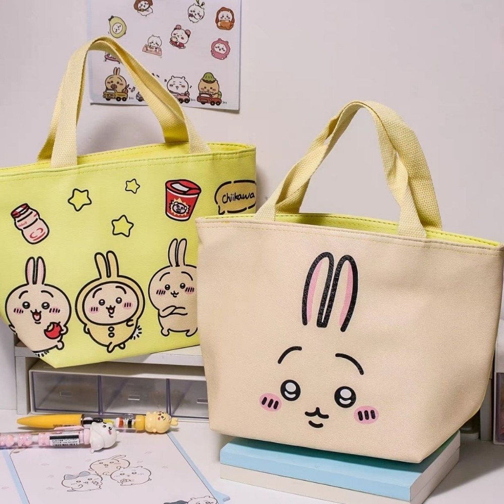 Food Grocery Snacks - ちいかわ 八角形うさぎ 両面柄 保温ランチバッグ ポータブル弁当 保温食品保存