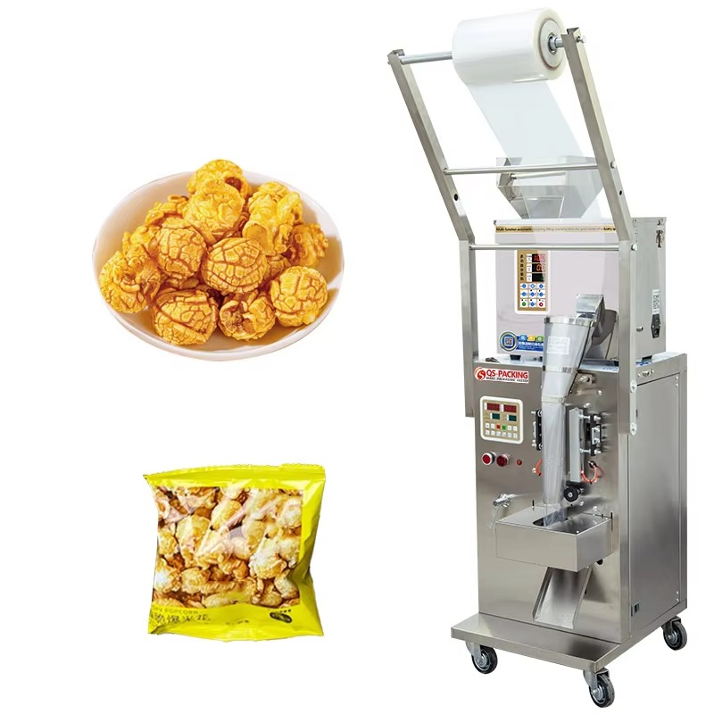 Food Snacks Label - 自動顆粒包装機 ポップコーンスナック食品ラベル貼り付けシール機 小袋・大袋・箔紙ケース包装各種対応