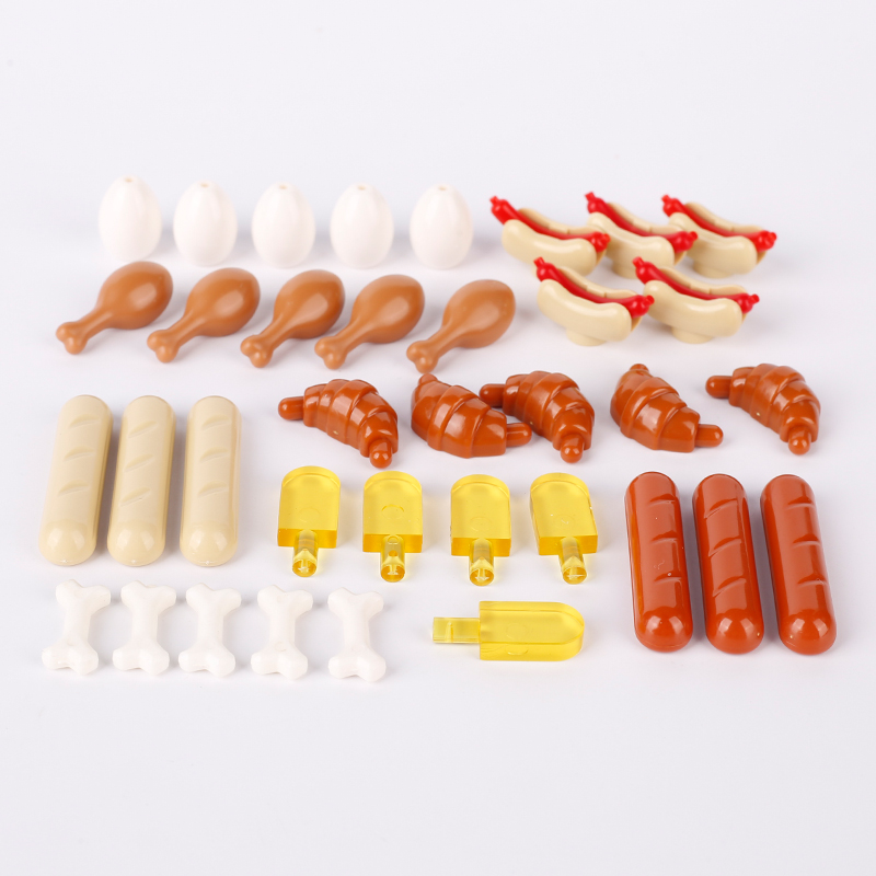 MOC シティストリートフィギュア食品プリントタイルビルディ - Food Grocery Snacks のレビューと価格