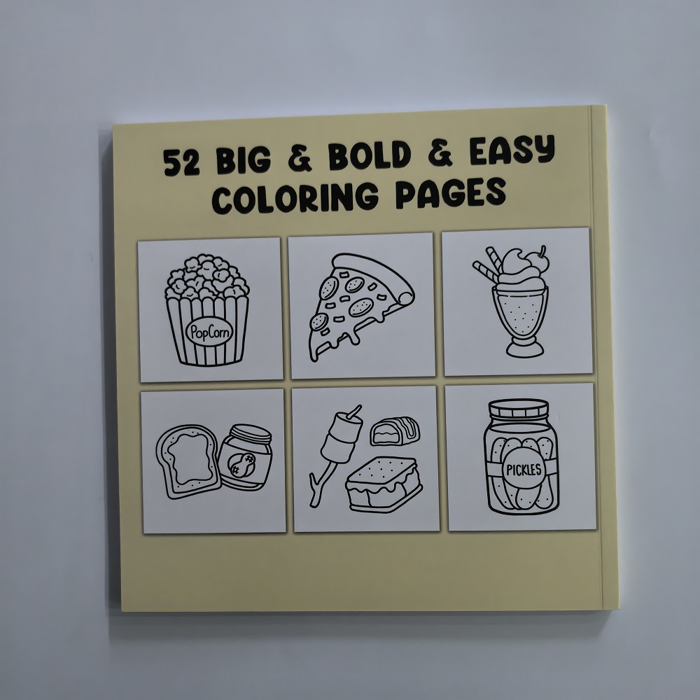 食品、飲み物、デザートの塗り絵 大人と子供向け 簡単に塗れる - Food Snacks Coloring Book のレビューと価格