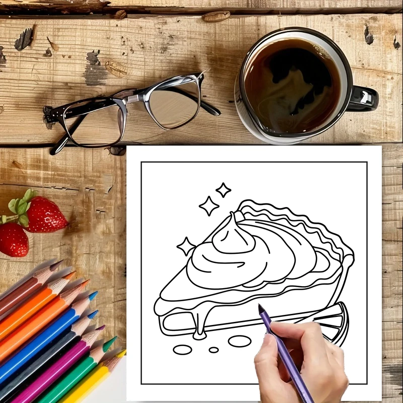 簡単なお食事や軽食の塗り絵ブック 大人向け塗り絵ブック、誕生 - Food Snacks Coloring Book のレビューと価格
