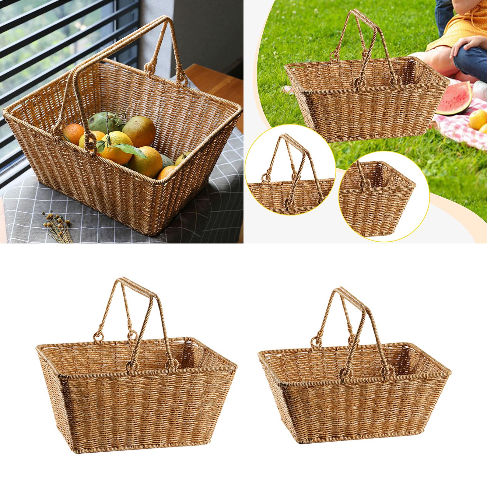 ピクニック収納バスケット ハンドル付きトートギフト用 丈夫な - Snacks Food Gift Baskets のレビューと価格