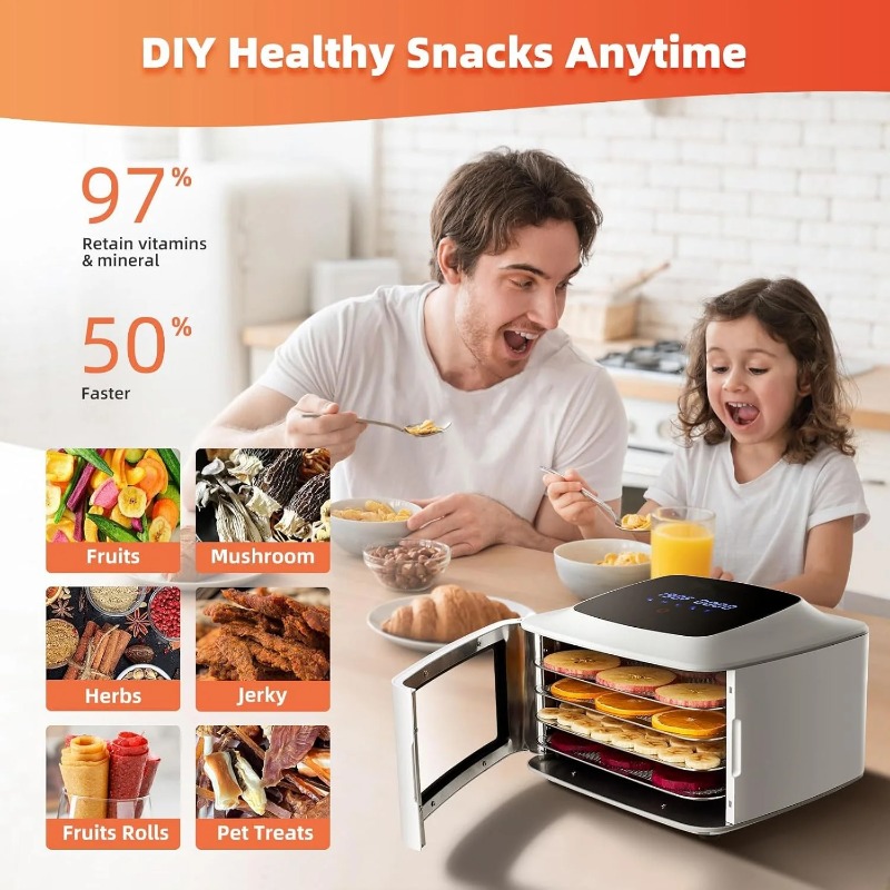 デジタルフードデハイドレーター - ジャーキー、フルーツ、ペ - Food Dehydrator Snacks のレビューと価格