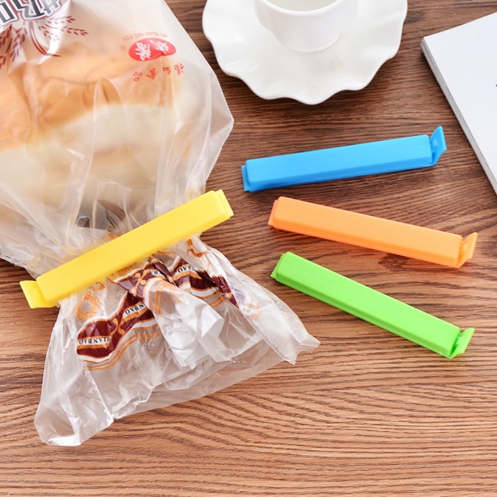 再利用可能なプラスチック製食品保存袋クリップ、ラベル付き、丈 - Food Snacks Label のレビューと価格