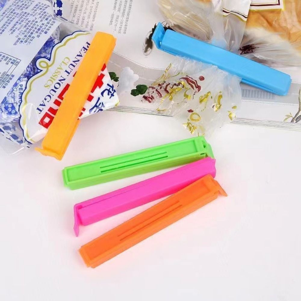 再利用可能なプラスチック製食品保存袋クリップ、ラベル付き、丈 - Food Snacks Label のレビューと価格