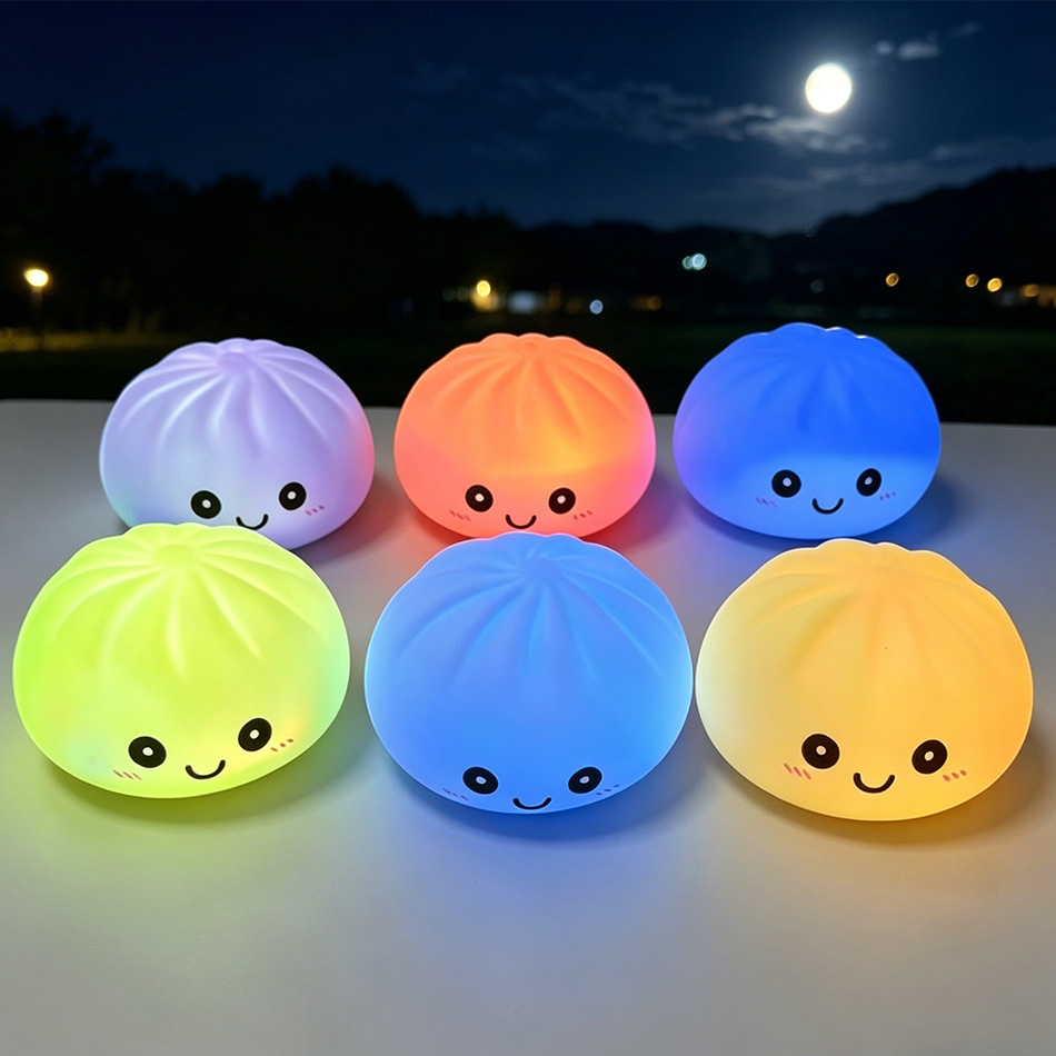美的LEDバンナイトライト、柔らかいシリコン製スクイーズ玩具 - Food Grocery Snacks のレビューと価格