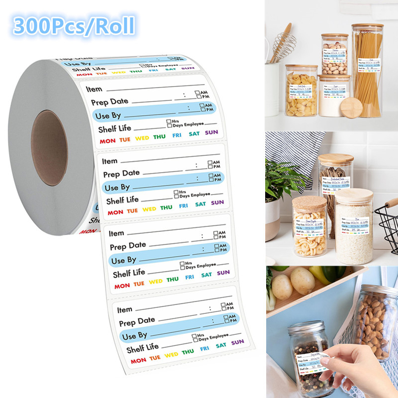 ● 300 ピース/ロールキッチン日付食品ステッカーラベル文 - Food Snacks Label のレビューと価格
