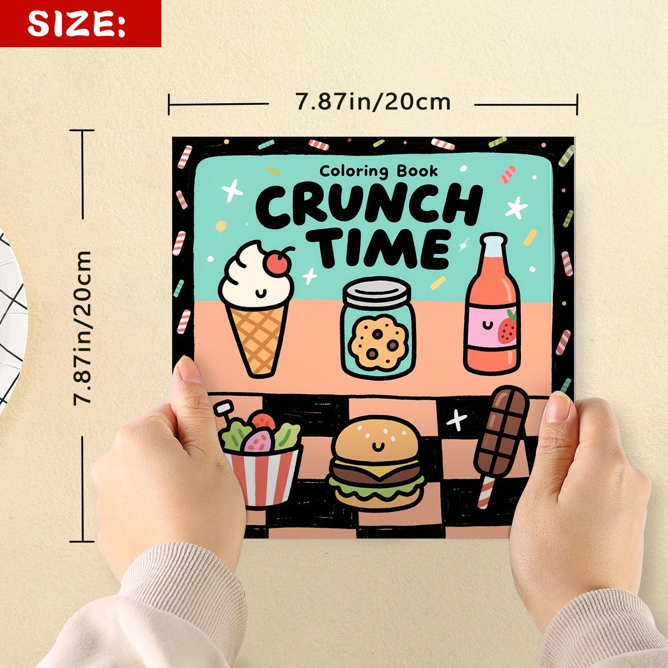 クランチタイムぬりえブック かわいいアイスクリーム バーガー - Food Snacks Coloring Book のレビューと価格