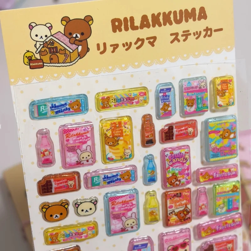 新しい漫画リラックマ食品シリーズ厚みのあるバブルステッカー創 - Food Grocery Snacks のレビューと価格