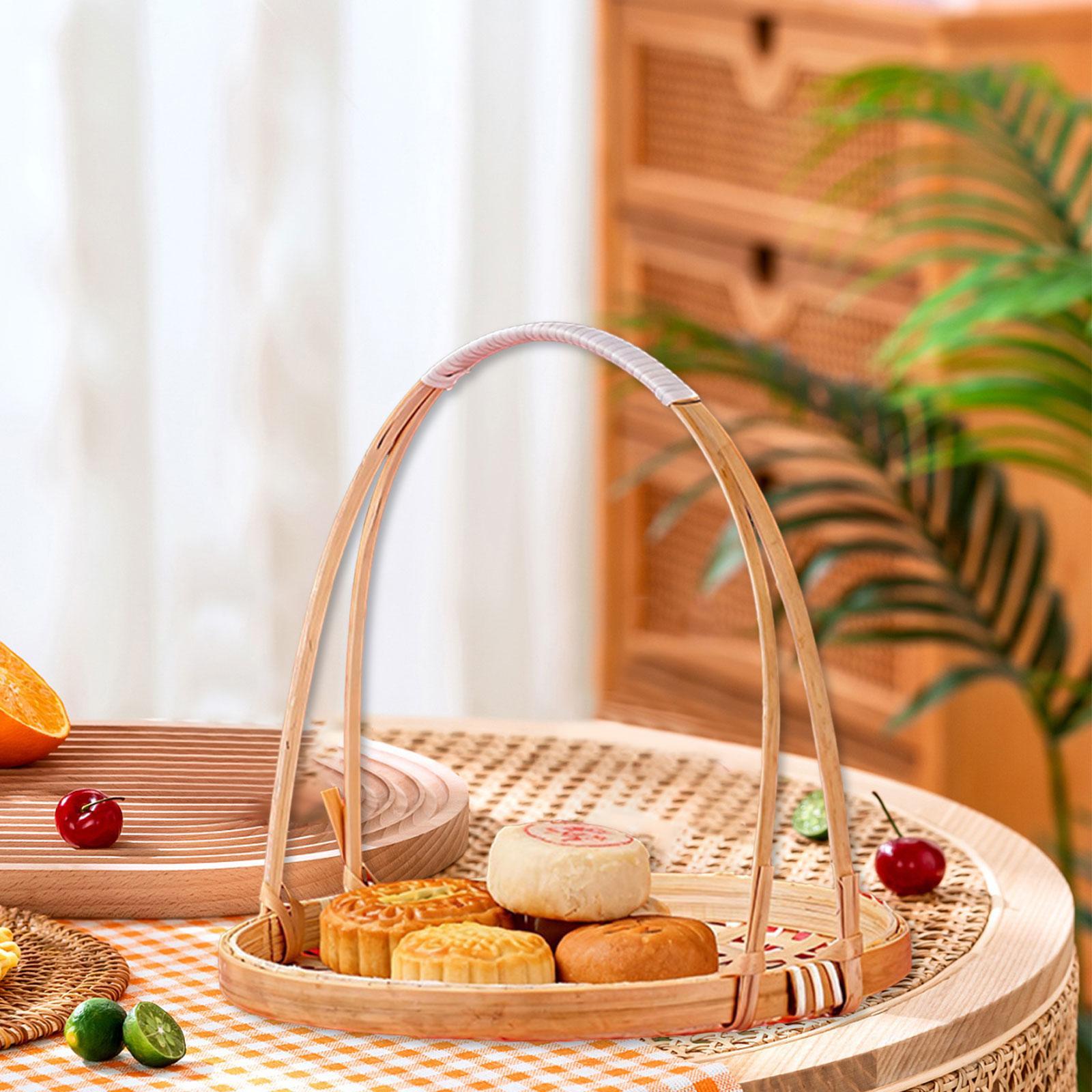 スナックオーガナイザー 織り竹製トレイ 多目的食品ディスプレ - Snacks Food Gift Baskets のレビューと価格