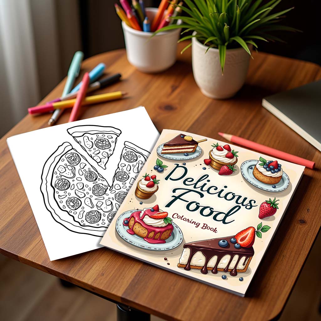 1pc フードスタイルアート塗り絵ブックオリジナル 24 ペ - Food Snacks Coloring Book のレビューと価格