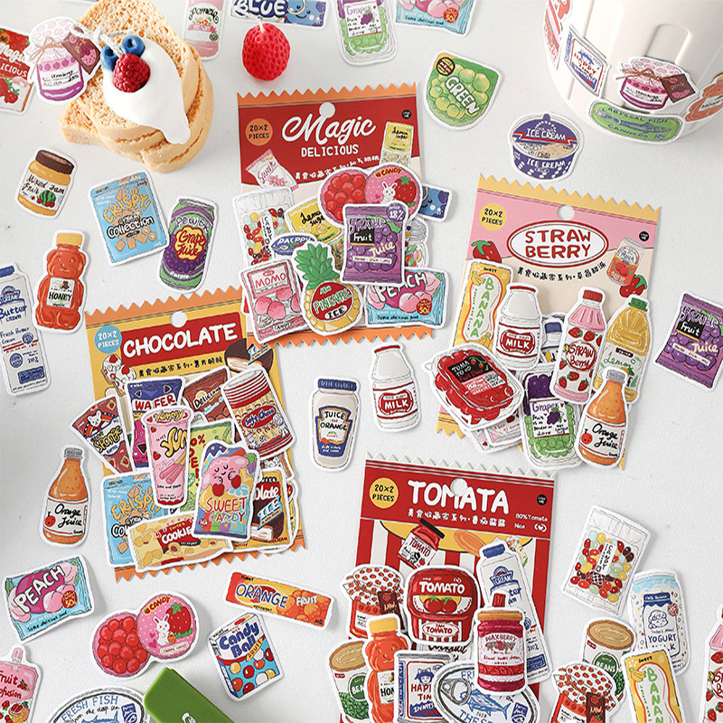 かわいいフードステッカー、ファーストフード、スナック、ドリン - Food Snacks Label のレビューと価格