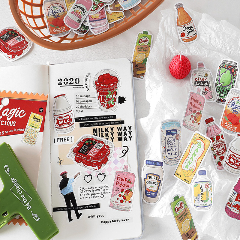 かわいいフードステッカー、ファーストフード、スナック、ドリン - Food Snacks Label のレビューと価格