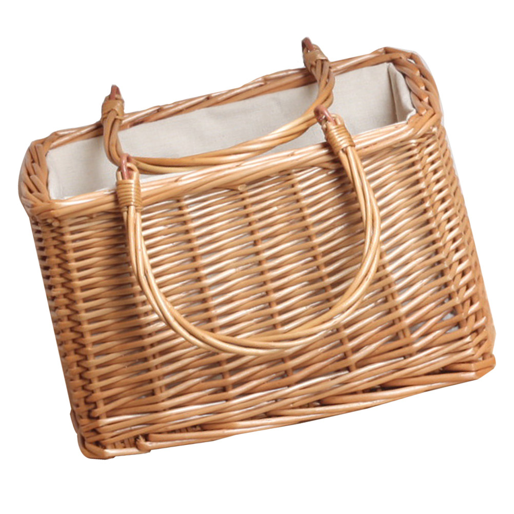 1 個籐収納バスケットポータブル織物オーガナイザードライフー - Snacks Food Gift Baskets のレビューと価格