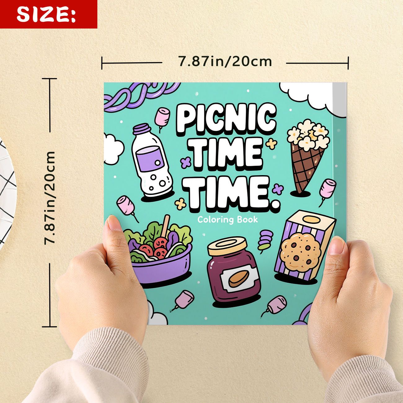 ピクニックタイムぬりえブック かわいいアウトドアピクニックフ - Food Snacks Coloring Book のレビューと価格