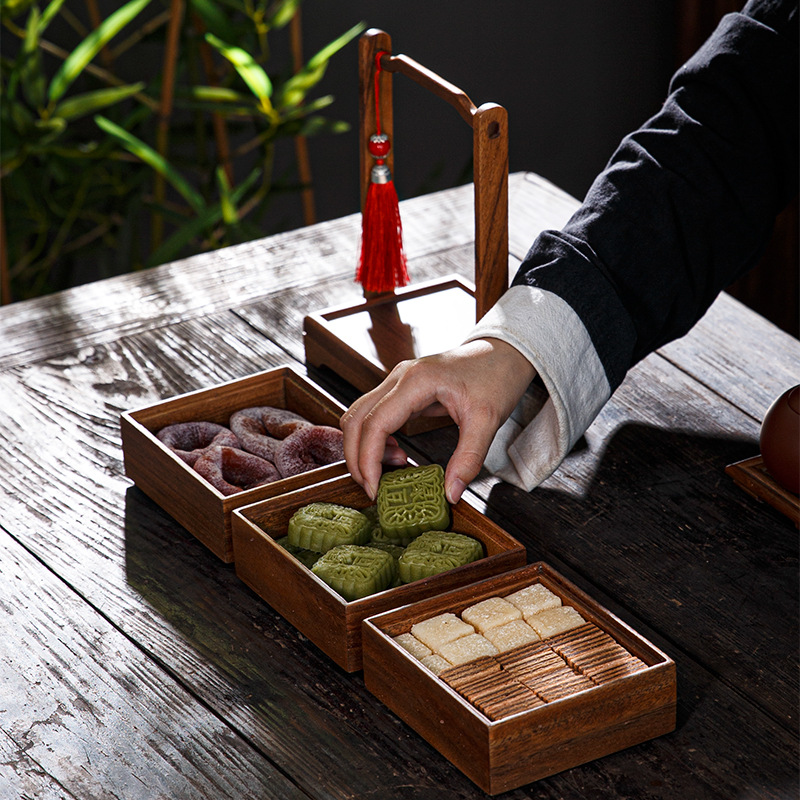 多層の積み重ね可能なスナックトレイ,和風のミニマリストフード - Snacks Food Gift Baskets のレビューと価格