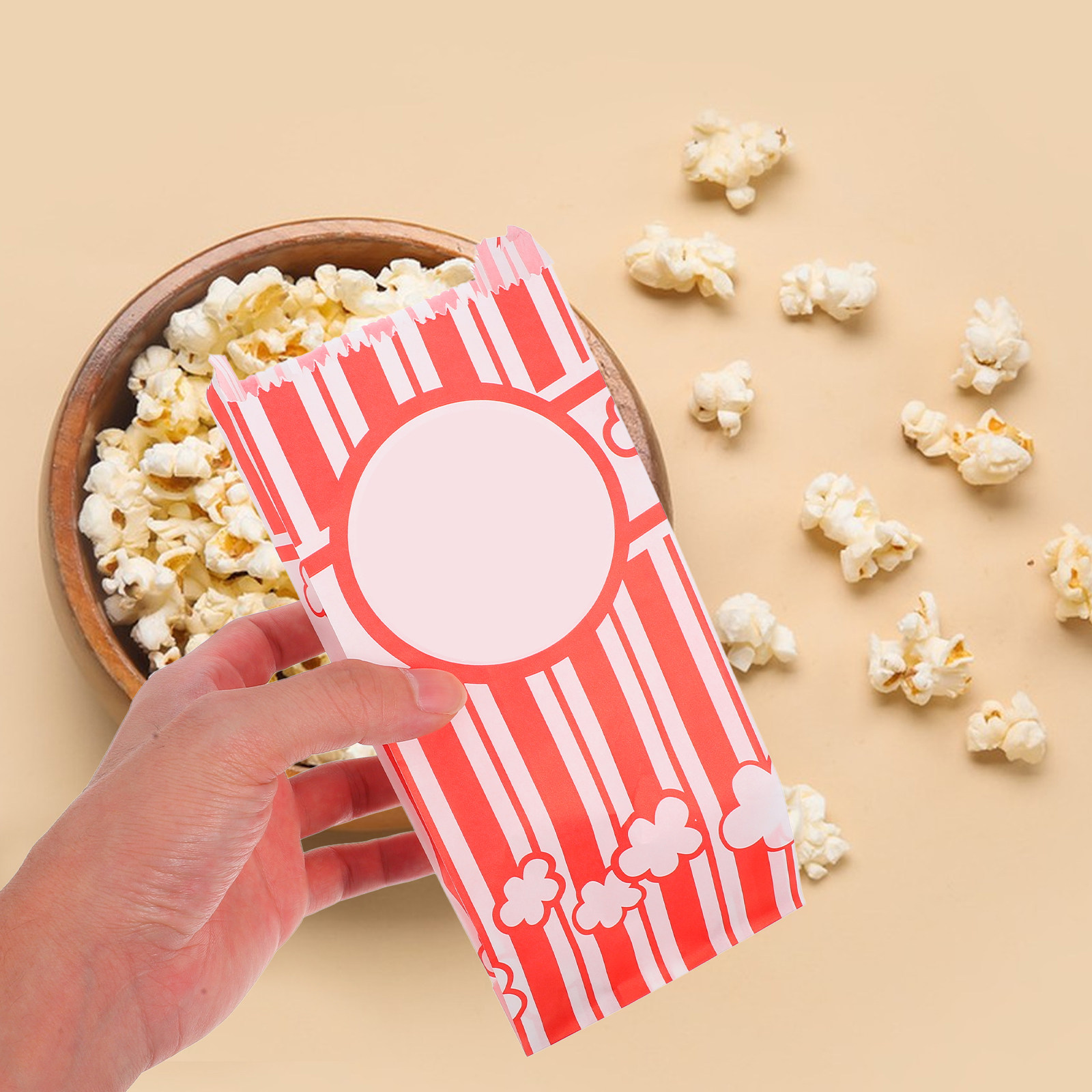 30 個の耐油性ポップコーンバッグ、耐油紙製スナックバッグ、 - Food Snacks In Usa のレビューと価格