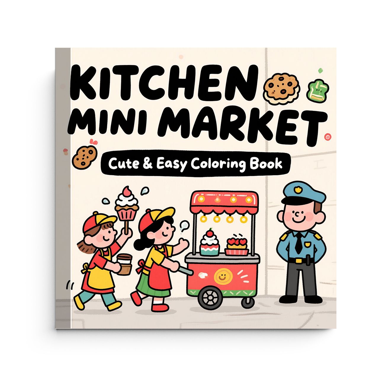 キッチンミニマーケット かわいくて簡単な塗り絵 ストリートフ - Food Snacks Coloring Book のレビューと価格