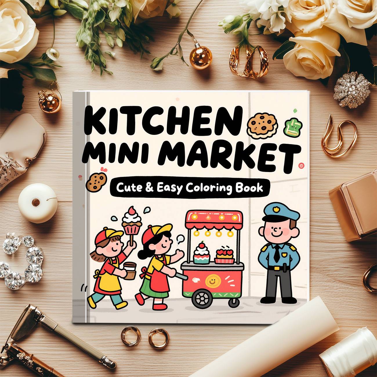 キッチンミニマーケット かわいくて簡単な塗り絵 ストリートフ - Food Snacks Coloring Book のレビューと価格